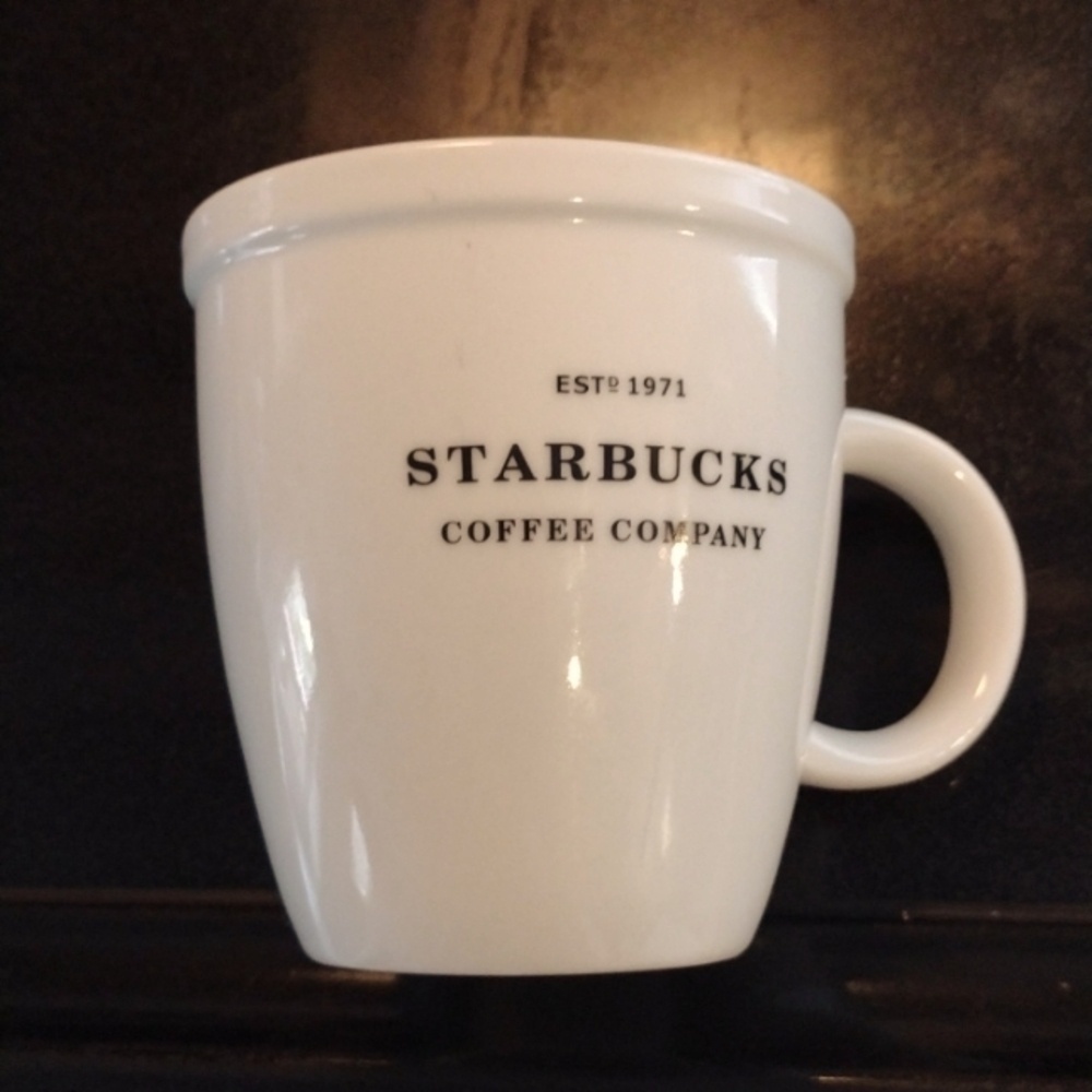 Starbucks Barista White Black Logo Ceramic Est 1971 Classic Mug Coffee Espresso